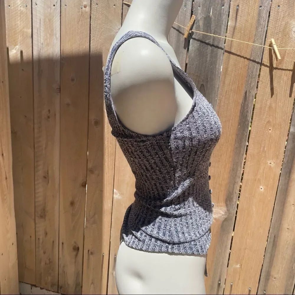 PRIVACY PLEASE Ribbed Button Front Bodysuit size Small NWT - Picture 3 of 9